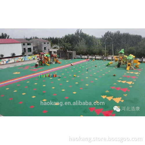 Interlocking outdoor kids playground flooring